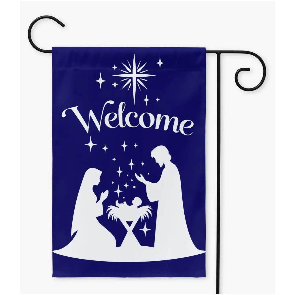 Christmas Nativity Welcome Garden Flag Amazing Faith Designs