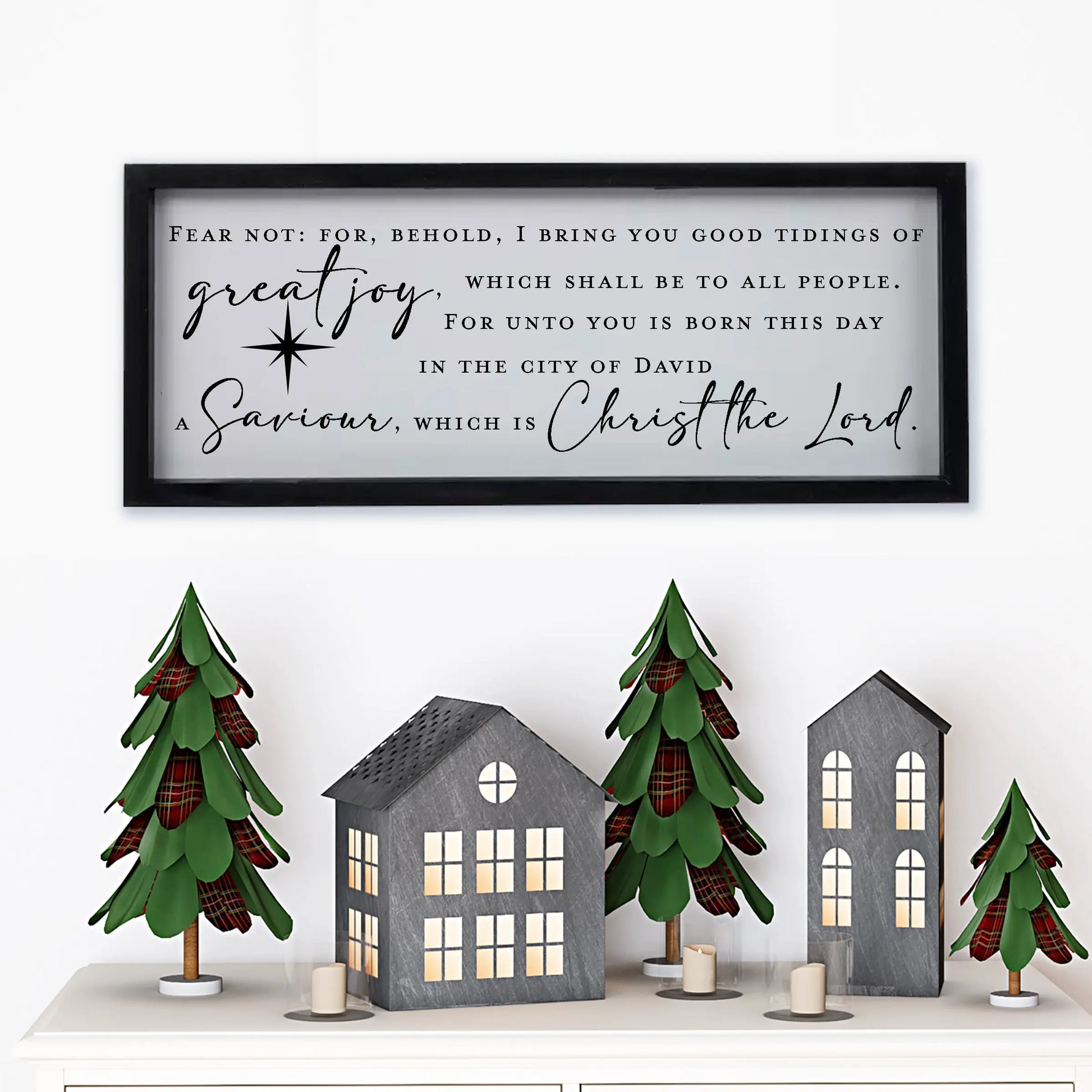 Christmas Wood Sign | Luke 2 Scripture Amazing Faith Designs