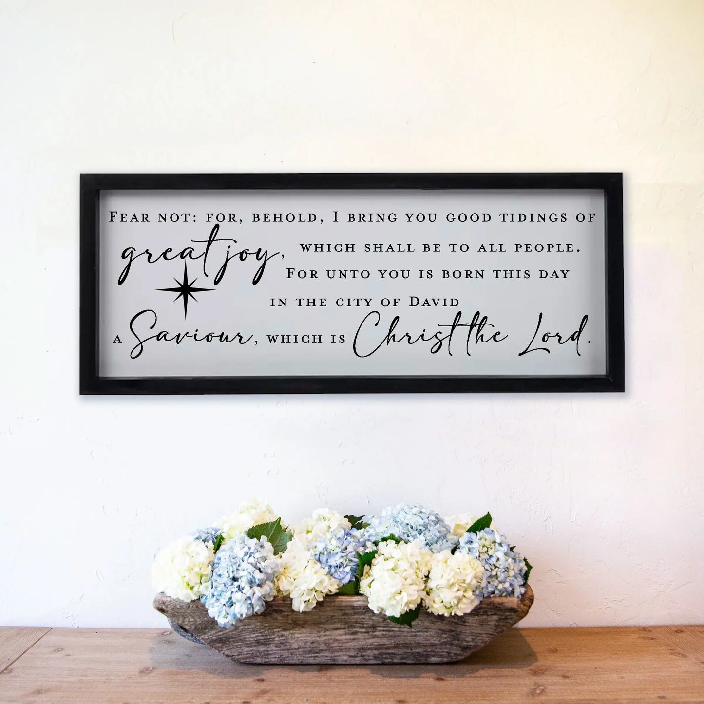 Christmas Wood Sign | Luke 2 Scripture Amazing Faith Designs