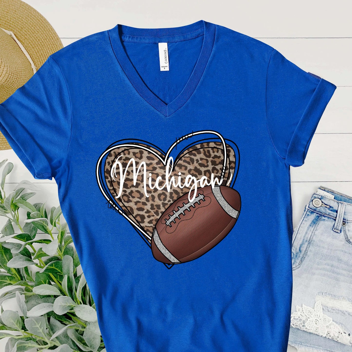 College Football Vneck Shirt teelaunch