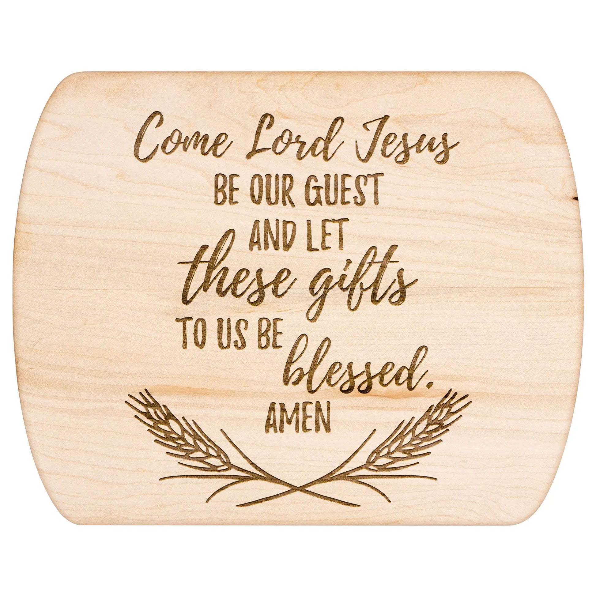 Come Lord Jesus Wood Cutting Board, Family Dinner Prayer, Traditional Prayer, Meal Prayer teelaunch