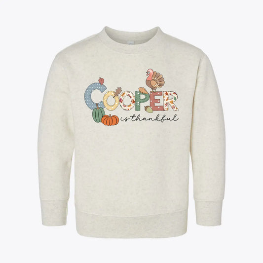 Cooper Thanksgiving Toddler Sweatshirt SimplePrint