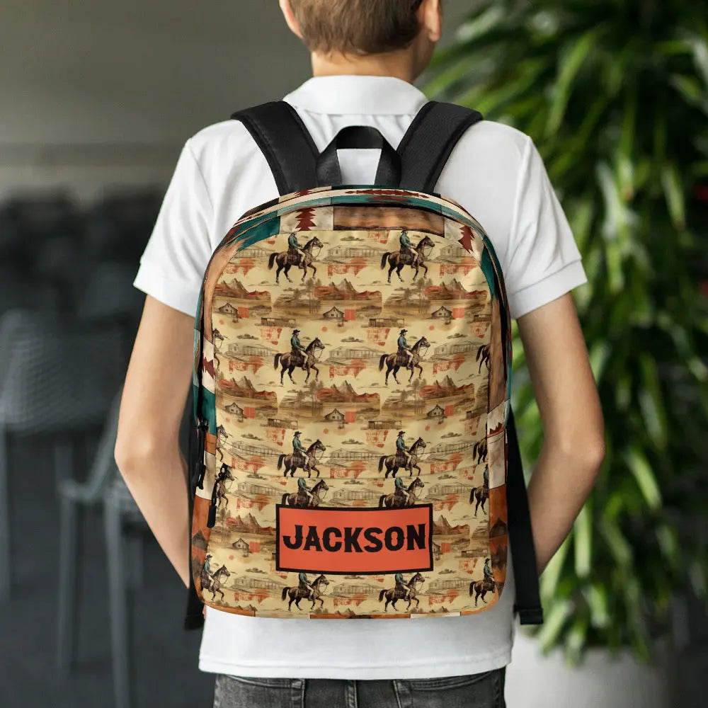 Cowboy Personalized Backpack Amazing Faith Designs