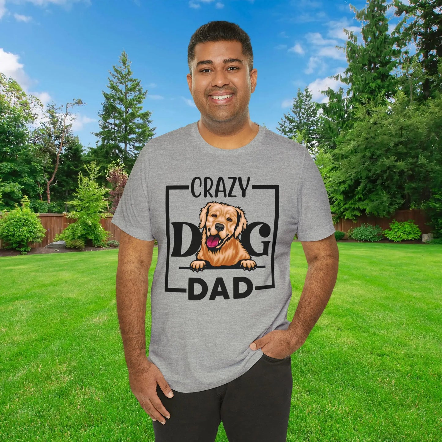 Crazy Dog Dad Shirt - Choose your Dog Breed, Fathers Day Shirt Printify