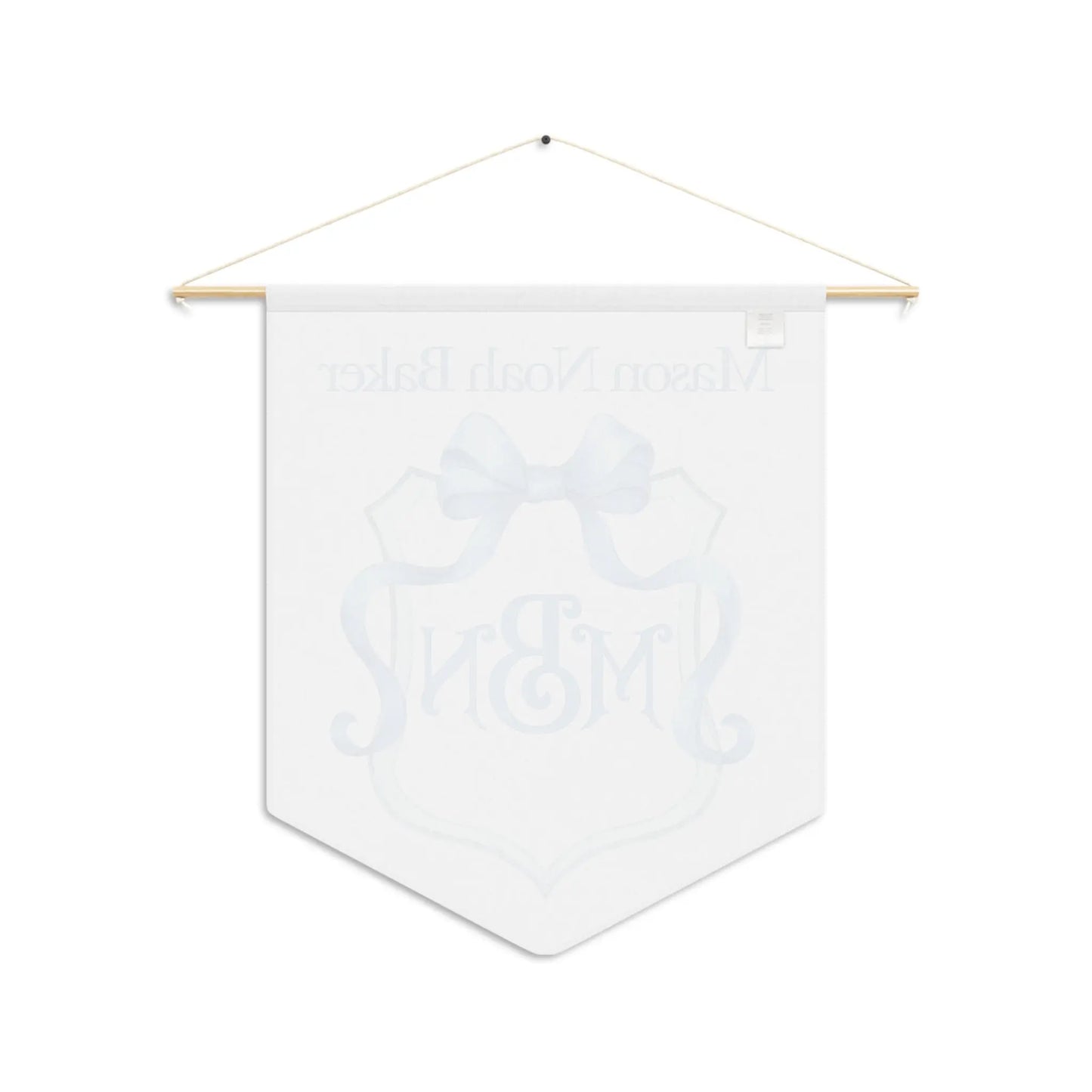 Custom Baby Banner | Blue Crest Nursery Pennant Printify