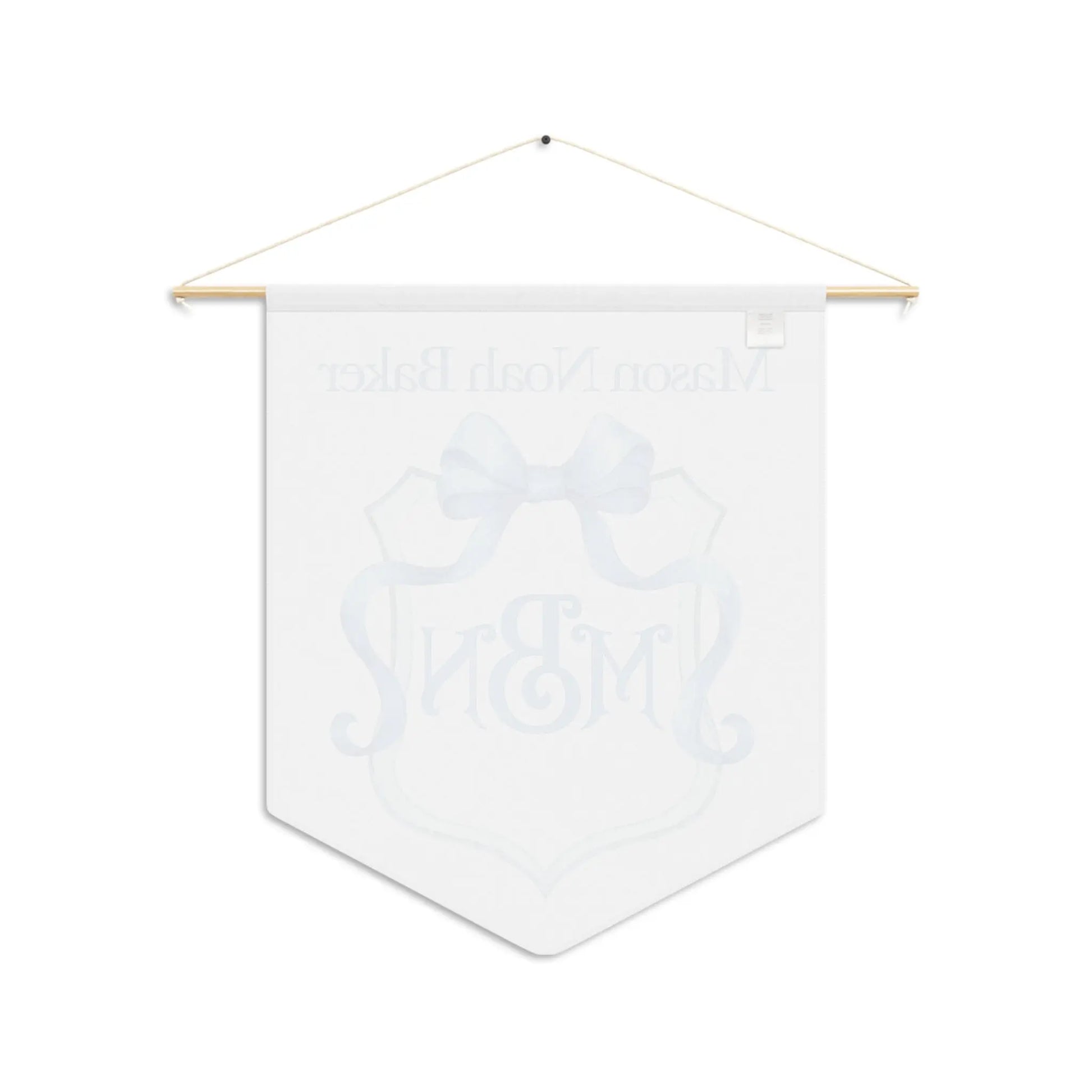 Custom Baby Banner | Blue Crest Nursery Pennant Printify