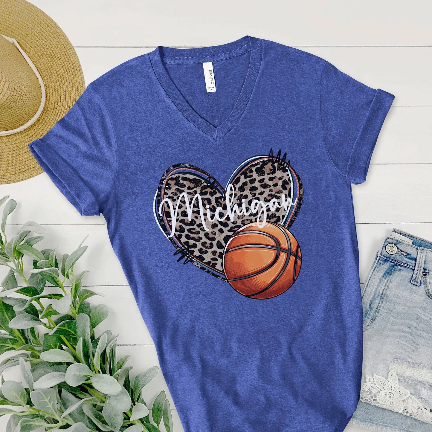 Custom College Basketball Vneck Shirt teelaunch