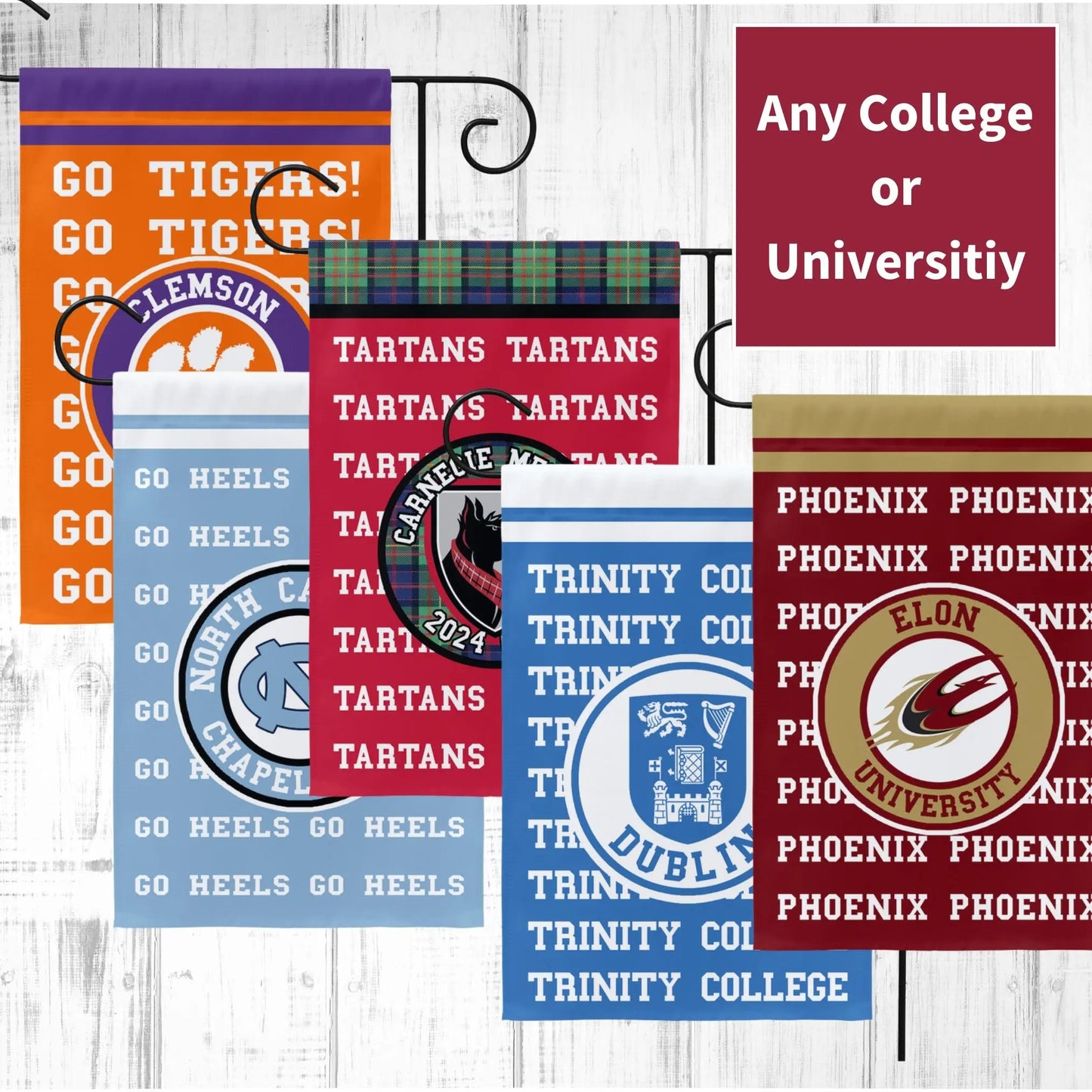 Custom College Garden Flag Amazing Faith Designs