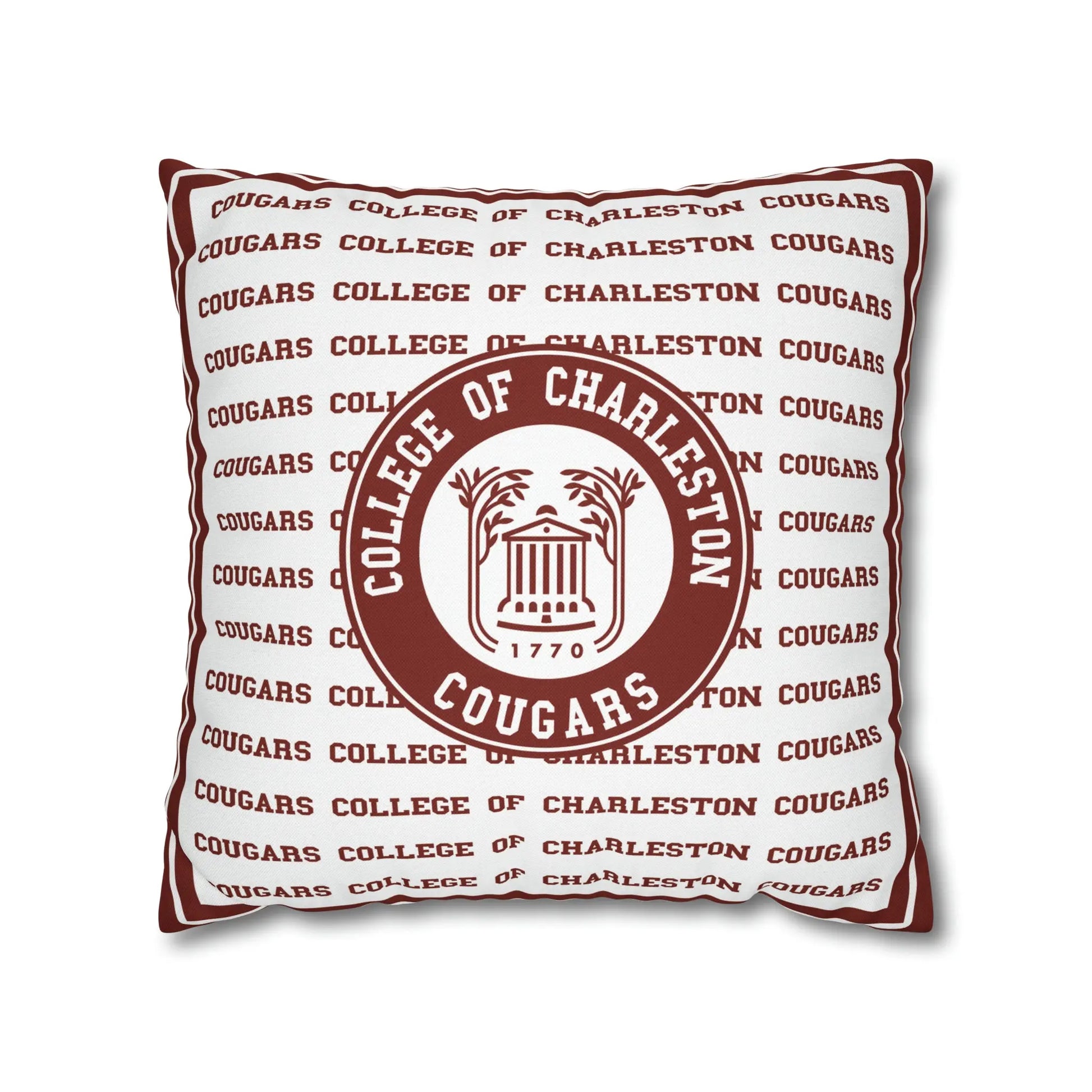Custom College Square Throw Pillowcase Printify