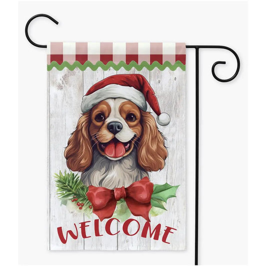 Custom Dog Christmas Garden Flag - Choose from 86 dogs! Amazing Faith Designs