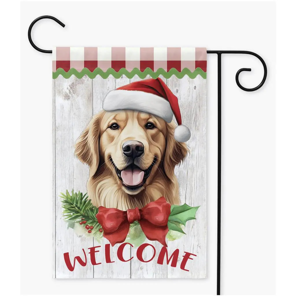 Custom Dog Christmas Garden Flag - Choose from 86 dogs! Amazing Faith Designs