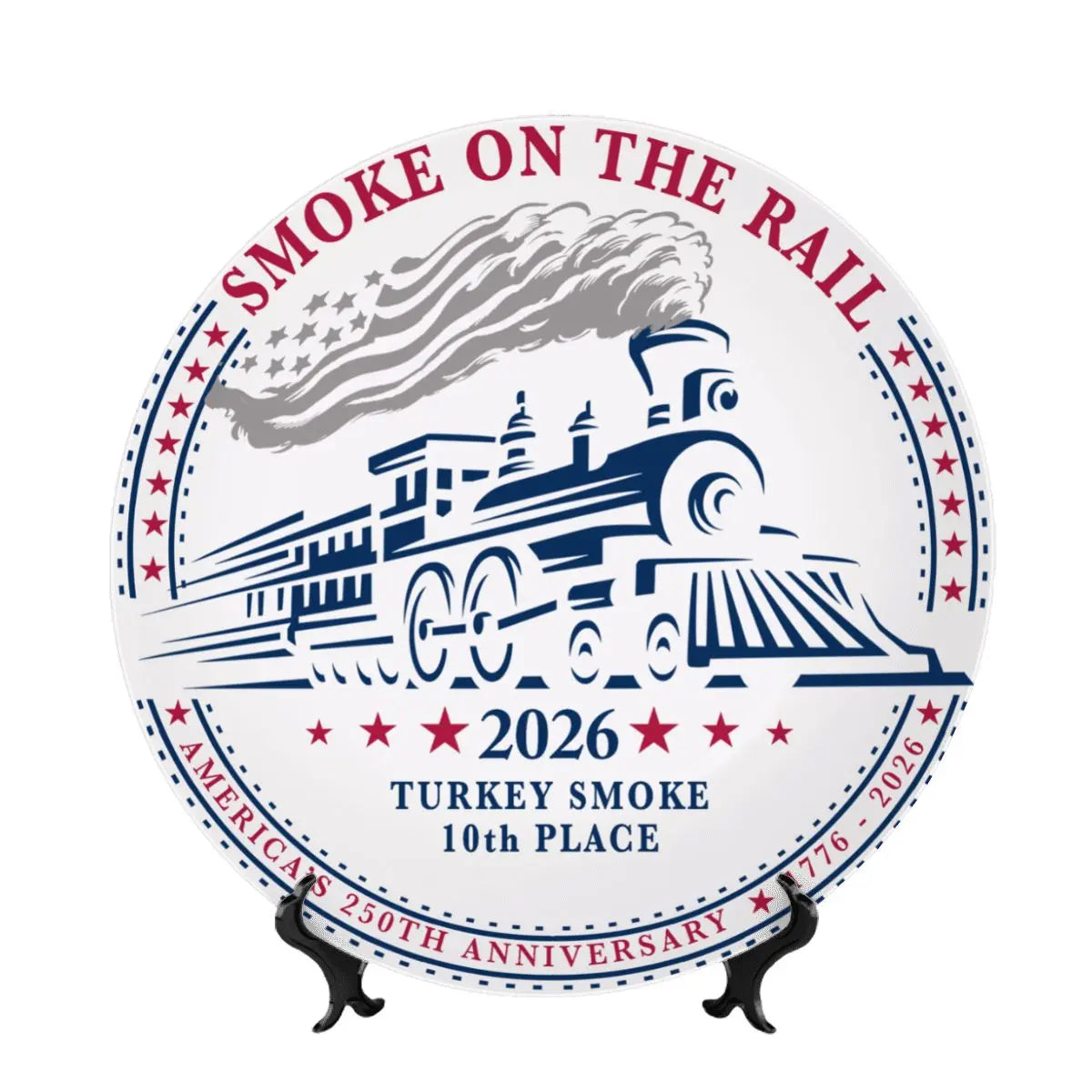 Custom Trophy Plate Design & Fulfillment Service – Smoke on the Rail BBQ Competition Amazing Faith Designs