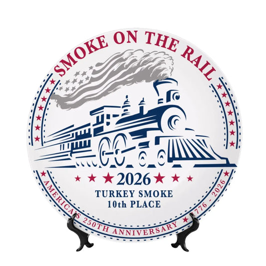 Custom Trophy Plate Design & Fulfillment Service – Smoke on the Rail BBQ Competition Amazing Faith Designs