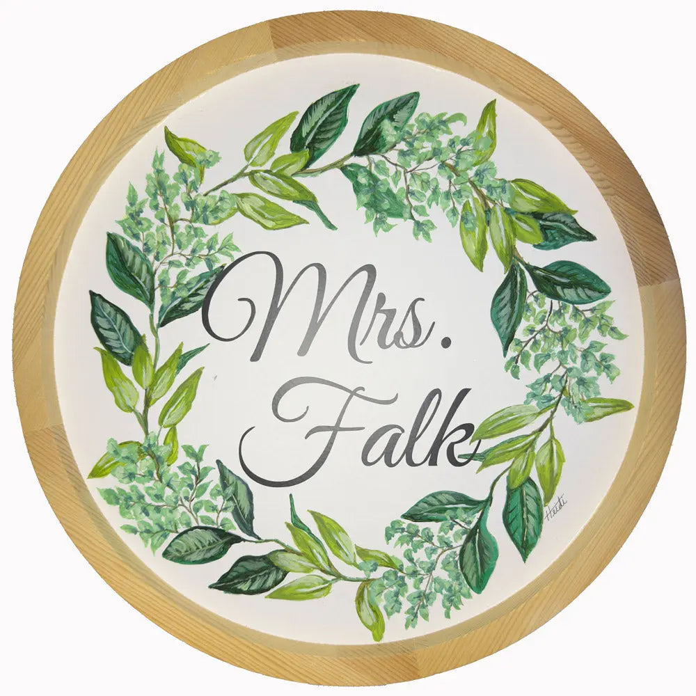 Custom Wreath Wood Sign – Hand-Painted Acrylic Design Amazing Faith Designs