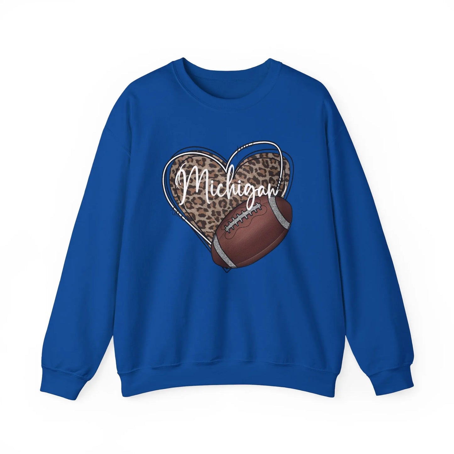 Cute College Football Crewneck Sweatshirt Printify