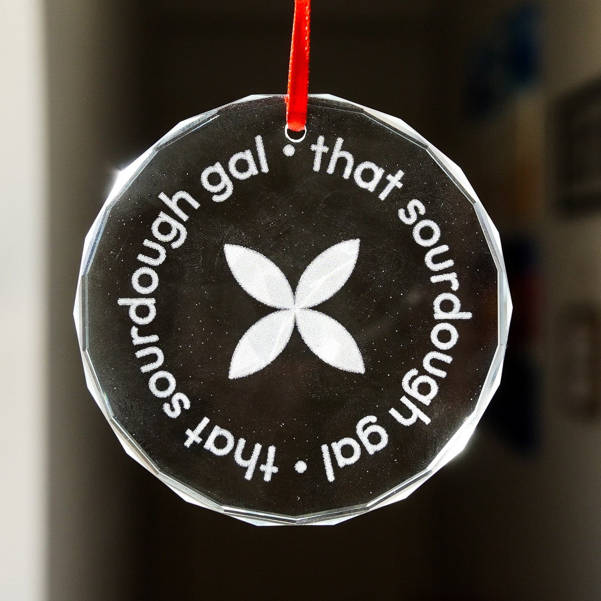 Engraved Logo Crystal Glass Ornament - Amazing Faith Designs