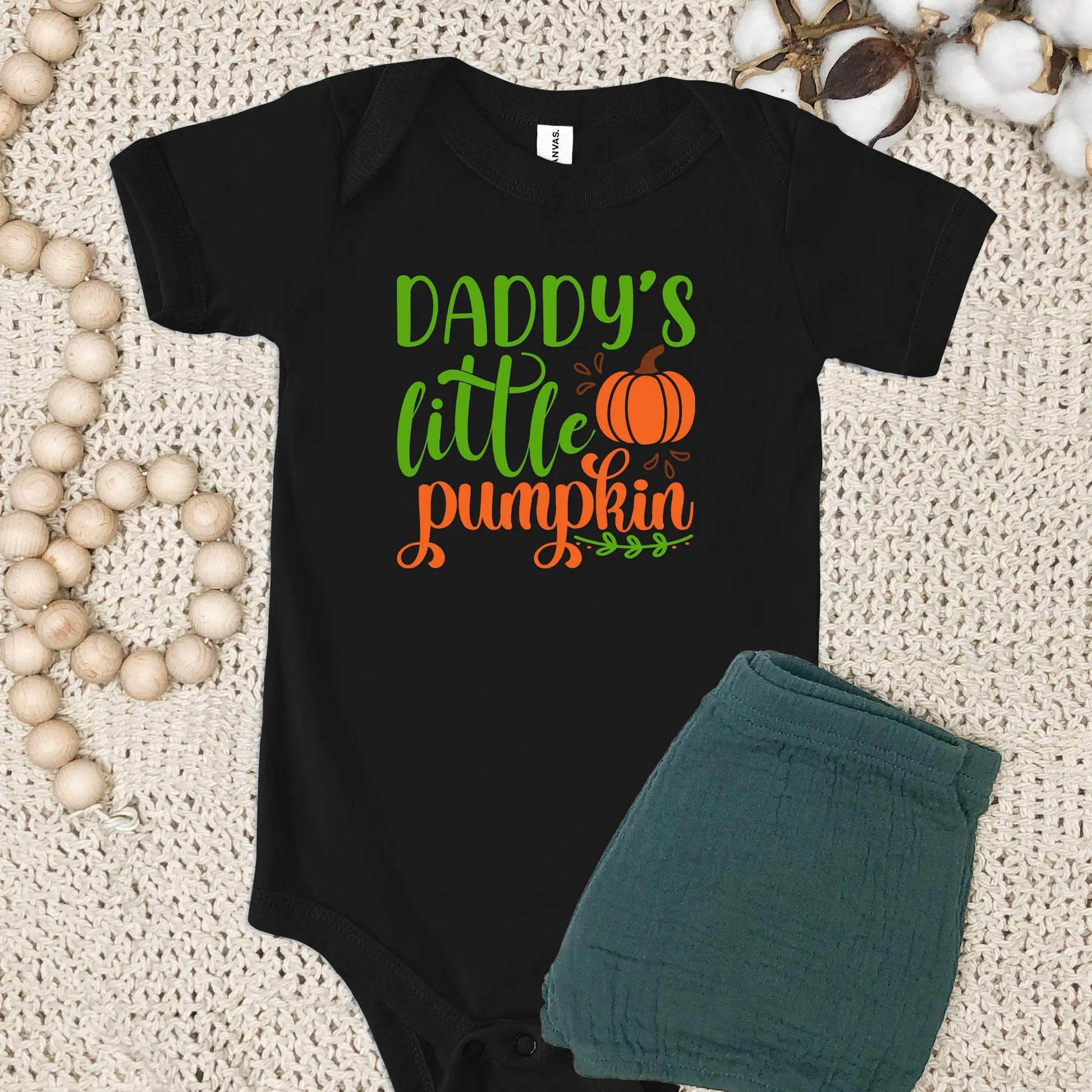 Daddy's Little Pumpkin Onesie, Fall Onesie, Autumn Onesie, First Halloween Onesie - Amazing Faith Designs
