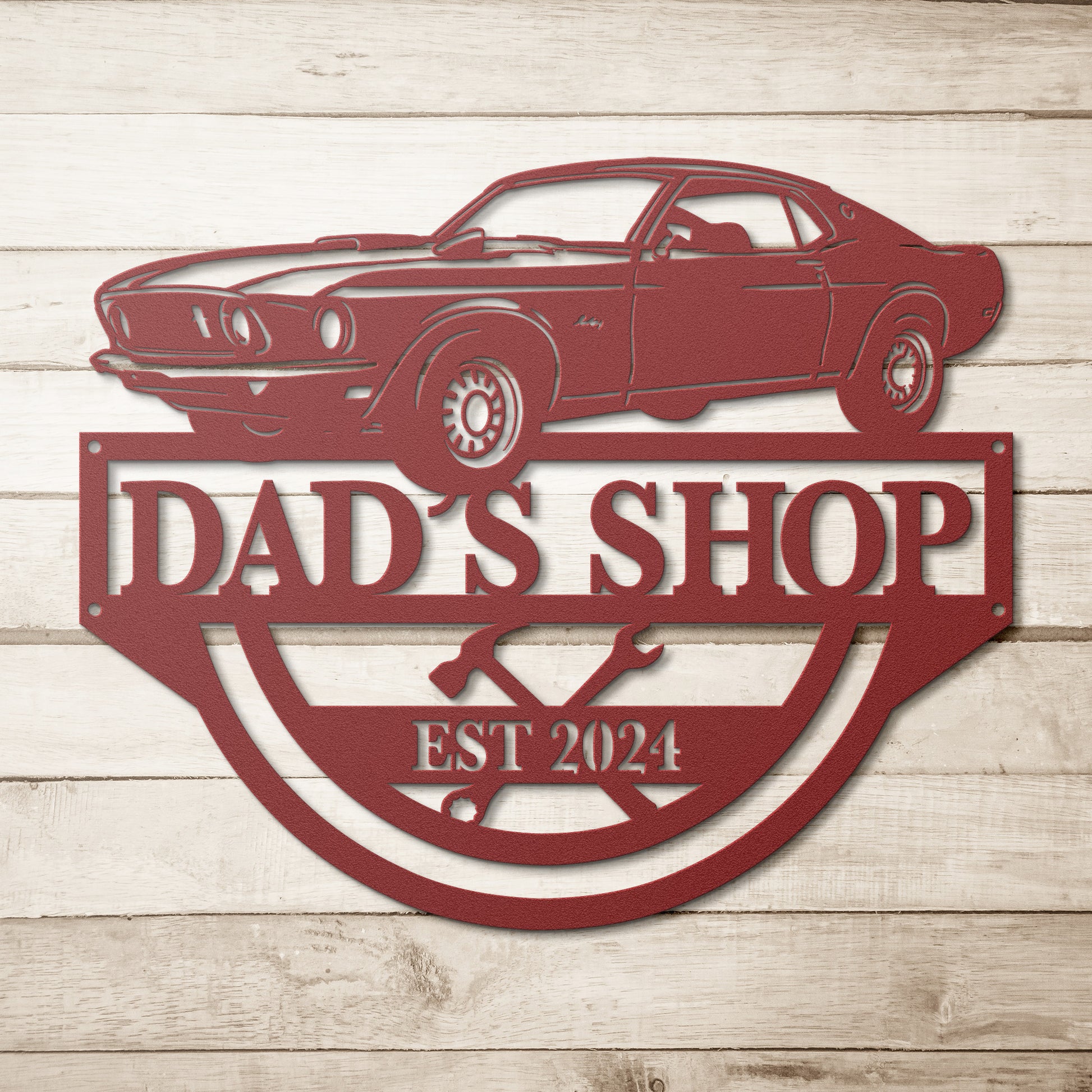 Dad's Shop Car Sign - Amazing Faith Designs