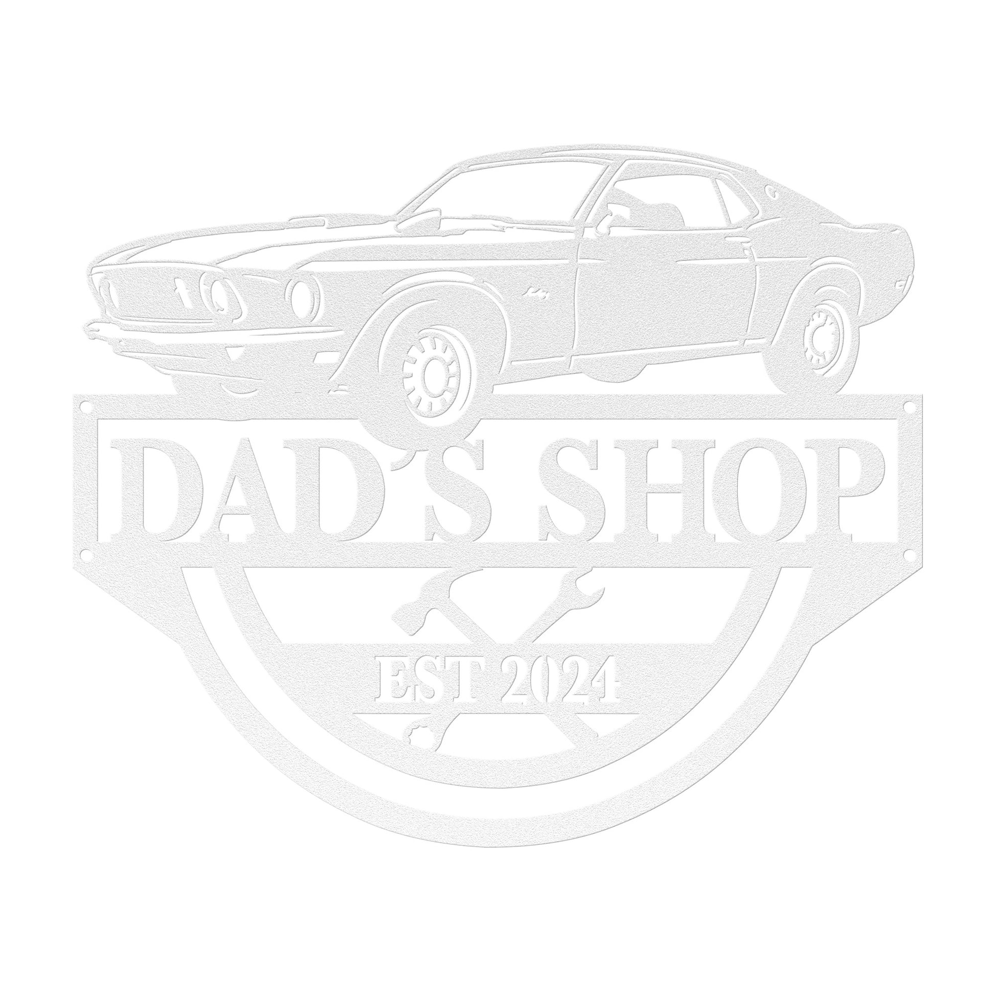 Dad's Shop Car Sign - Amazing Faith Designs