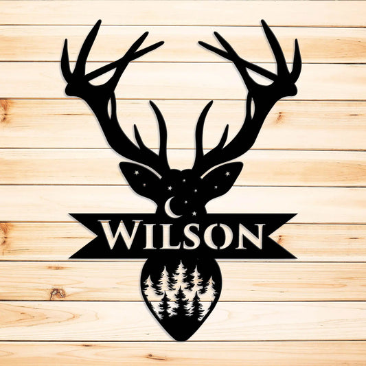 Deer Personalized Metal Sign teelaunch