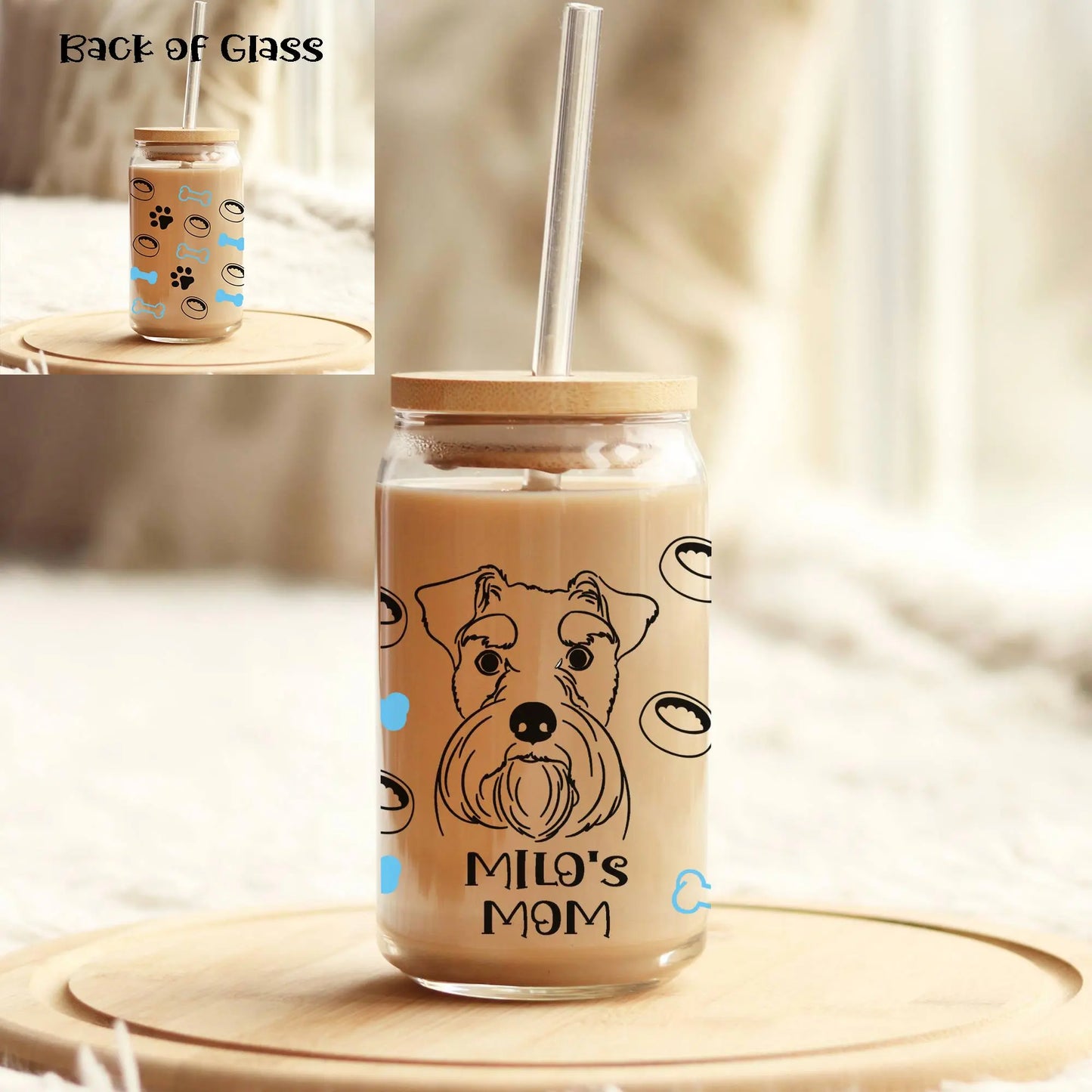 Dog Breed Iced Coffee Cup with Lid & Straw, Personalized 16oz Tumbler Amazing Faith Designs