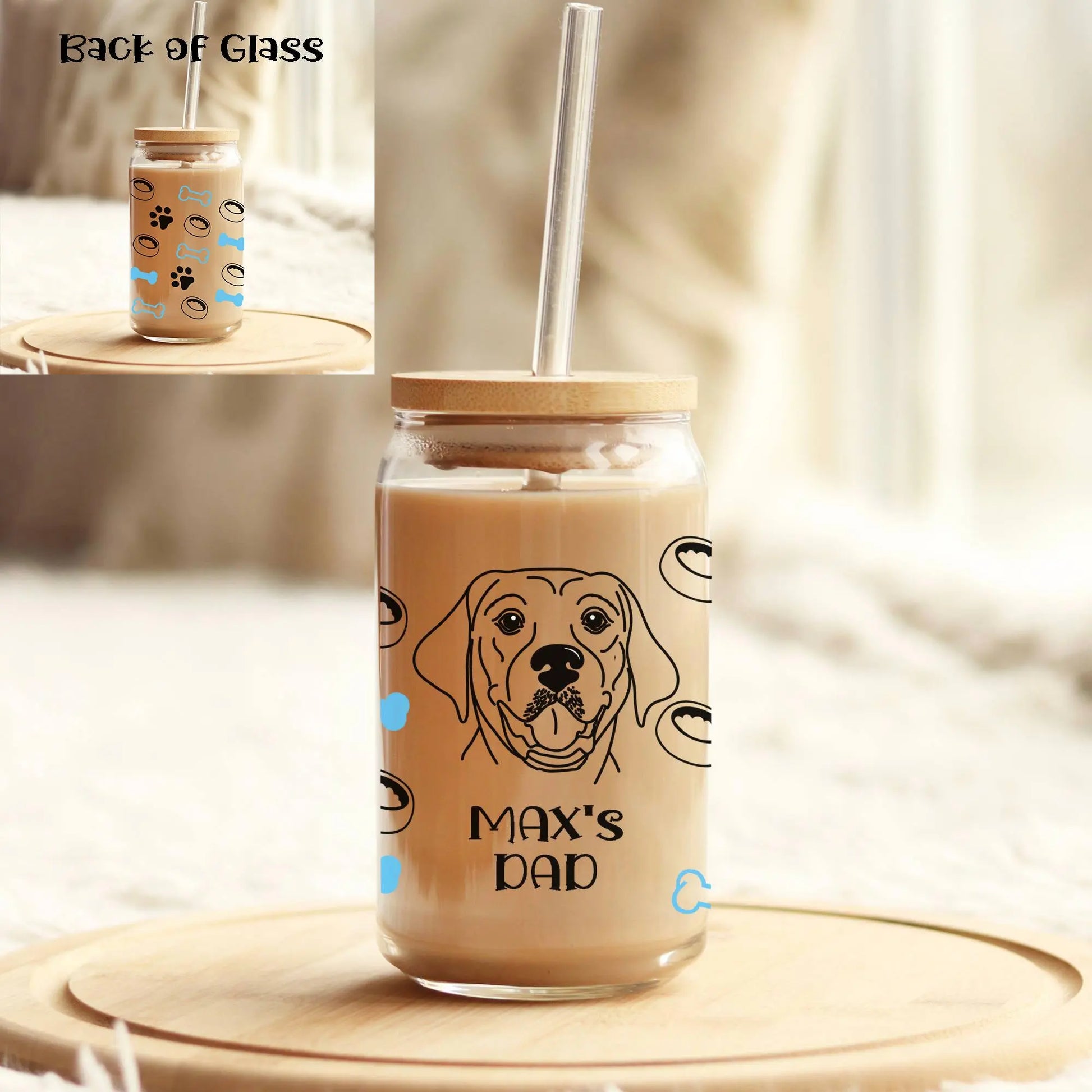 Dog Breed Iced Coffee Cup with Lid & Straw, Personalized 16oz Tumbler Amazing Faith Designs