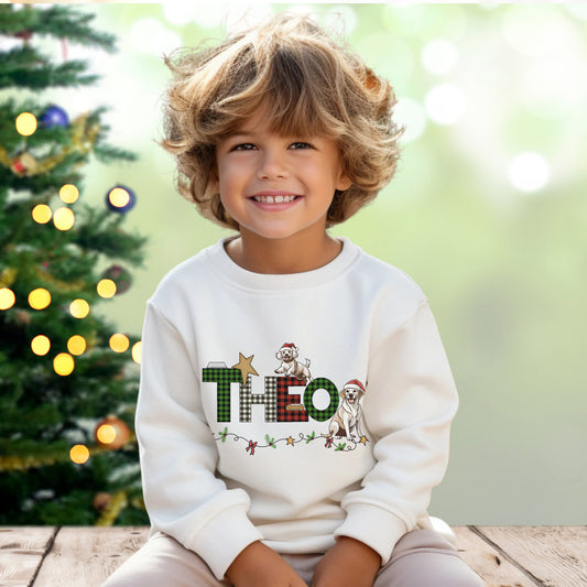 Christmas Dogs Toddler Sweatshirt - Amazing Faith Designs