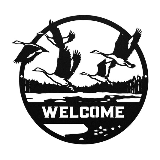 Ducks Welcome Metal Sign teelaunch