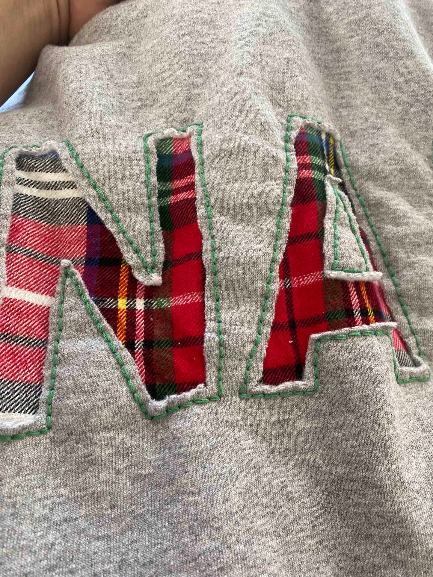 Christmas Plaid Hand Embroidered Sweatshirt - Amazing Faith Designs