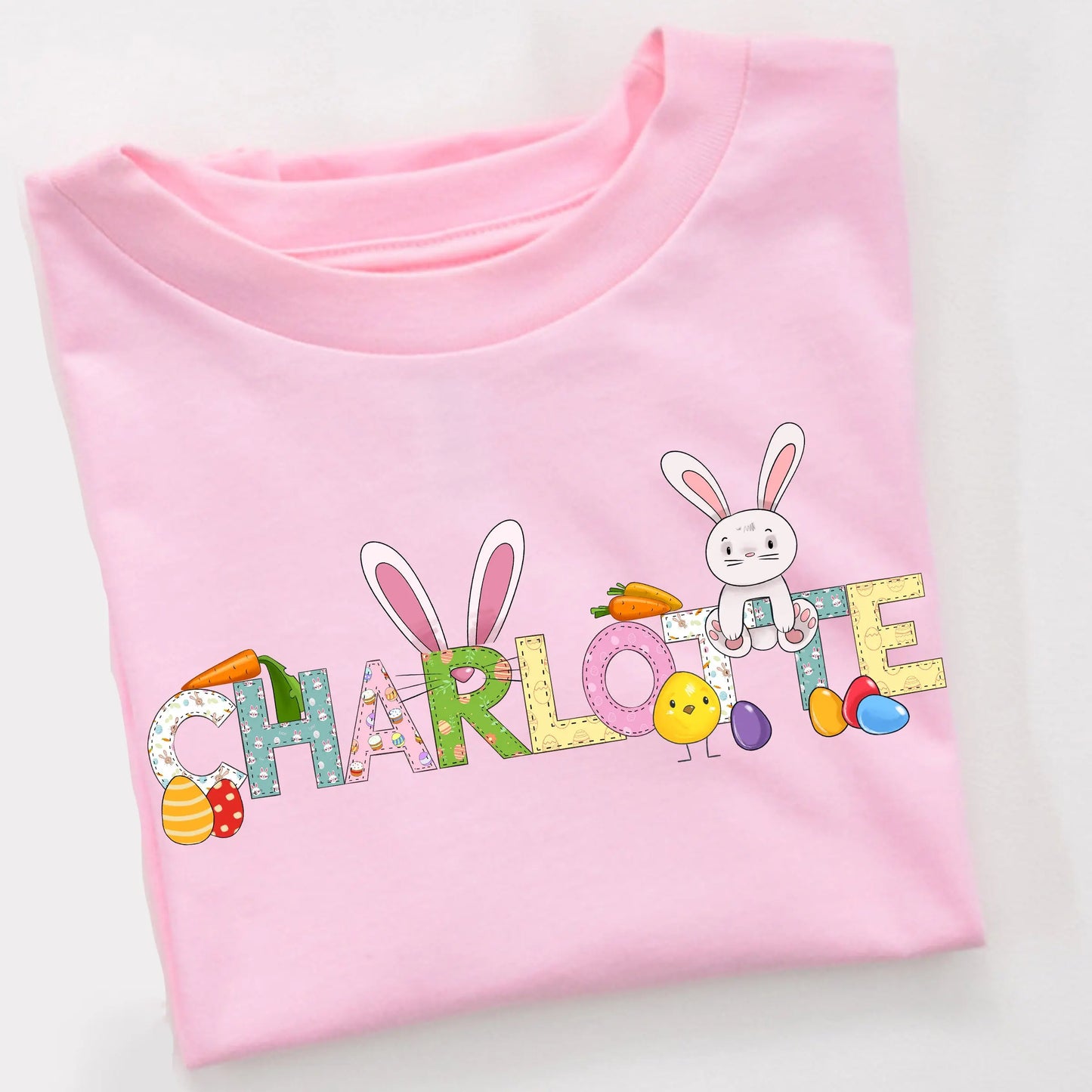 Easter Personalized Baby Girl Short Sleeve Tee Amazing Faith Designs