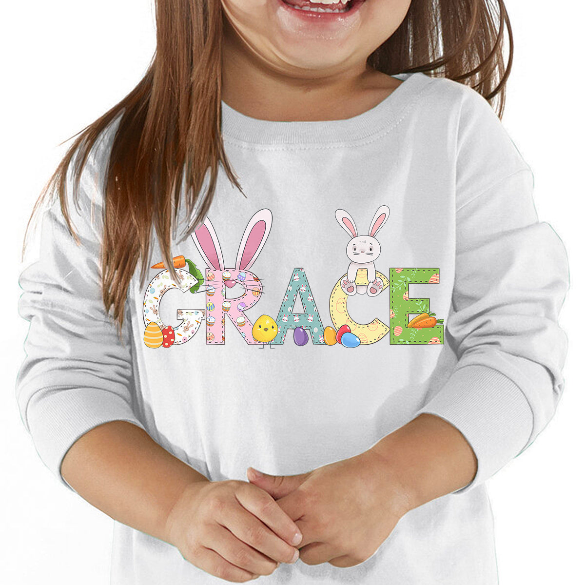 Easter Personalized Toddler Long Sleeve Tee - Amazing Faith Designs