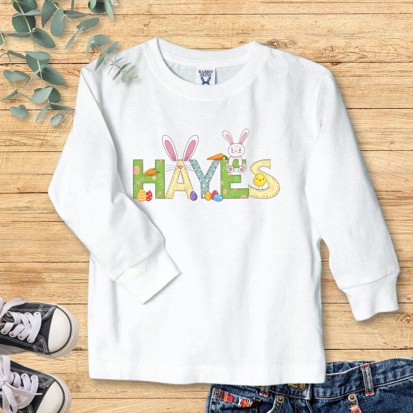 Easter Personalized Toddler Long Sleeve Tee - Amazing Faith Designs