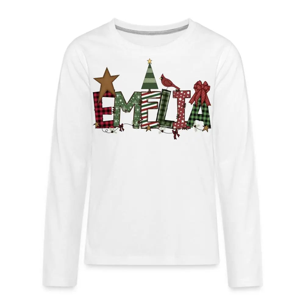 Emelia Christmas Premium Long Sleeve T-Shirt SPOD