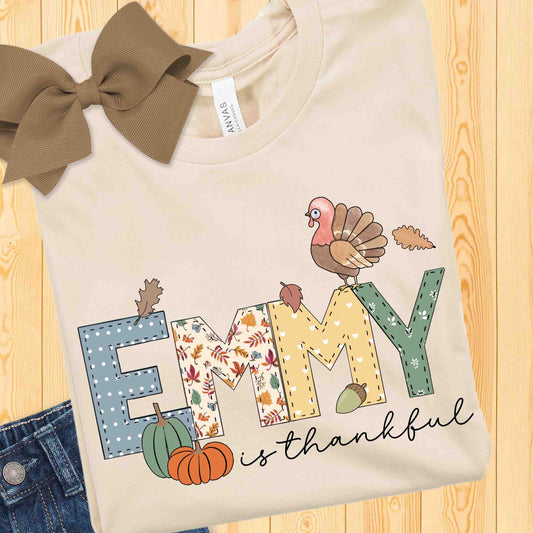 Personalized Thanksgiving Toddler Short Sleeve Shirt - Amazing Faith Designs