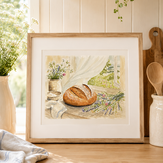Morning Light - Sourdough Original Watercolor Painting - Amazing Faith Designs
