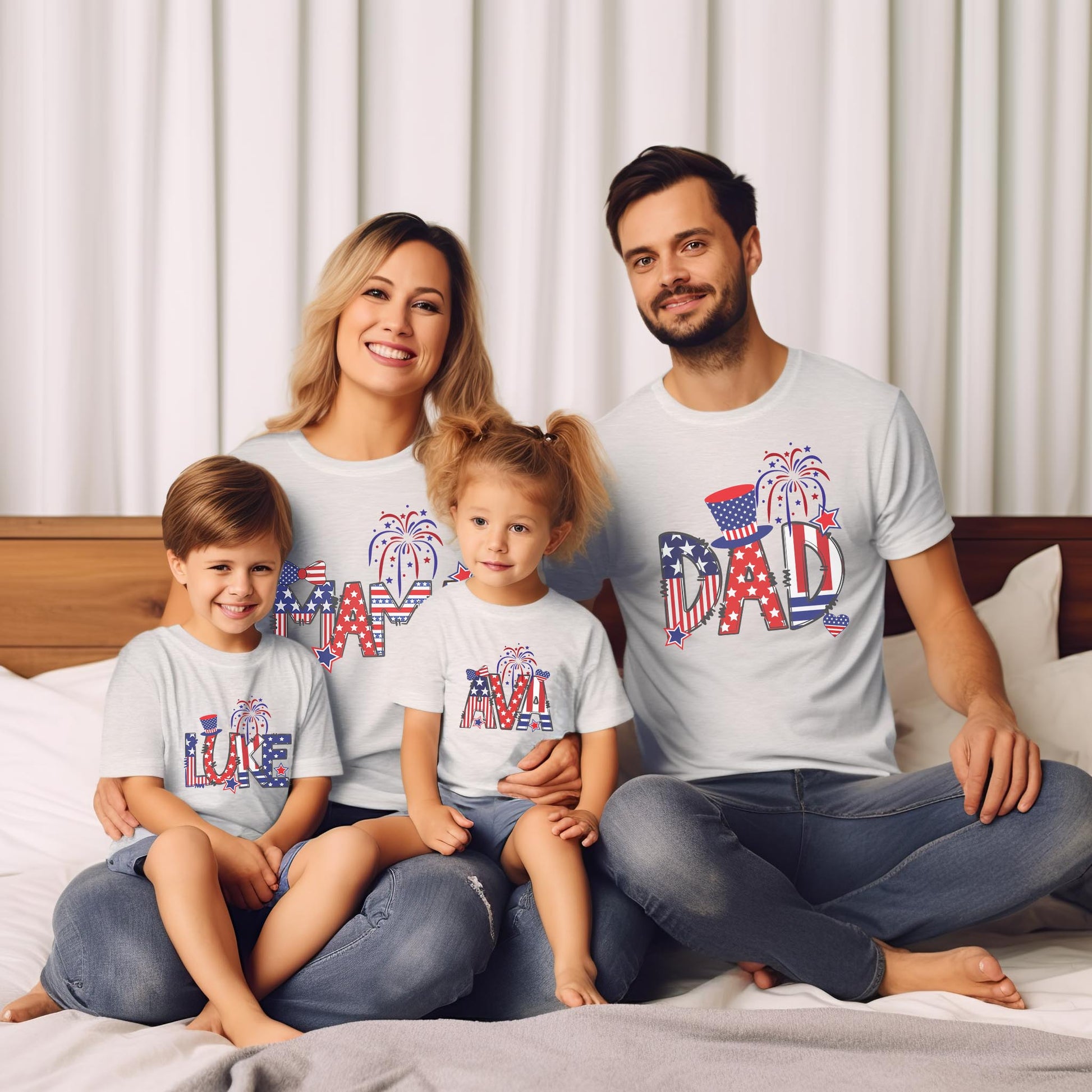 Personalized Fourth of July Matching Family Shirts - Amazing Faith Designs
