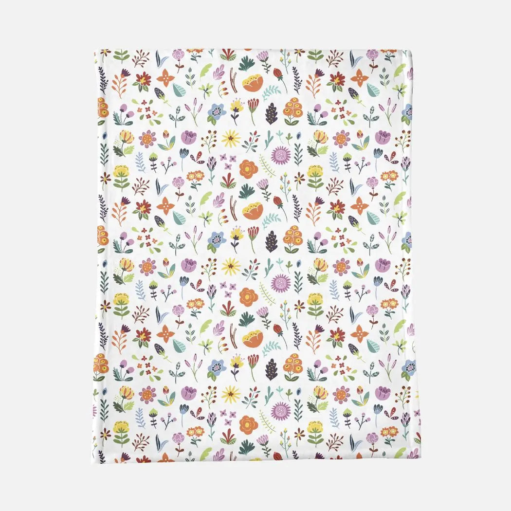 Floral Minky Baby Blanket - 30" x 40" Amazing Faith Designs