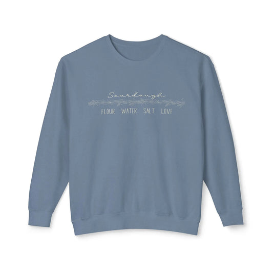 Flour Water Salt Love Lightweight Sweatshirt Printify