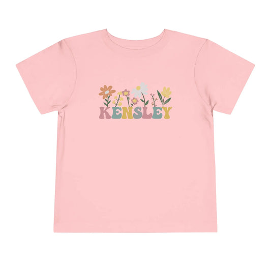 Flower Name Toddler Shirt Printify