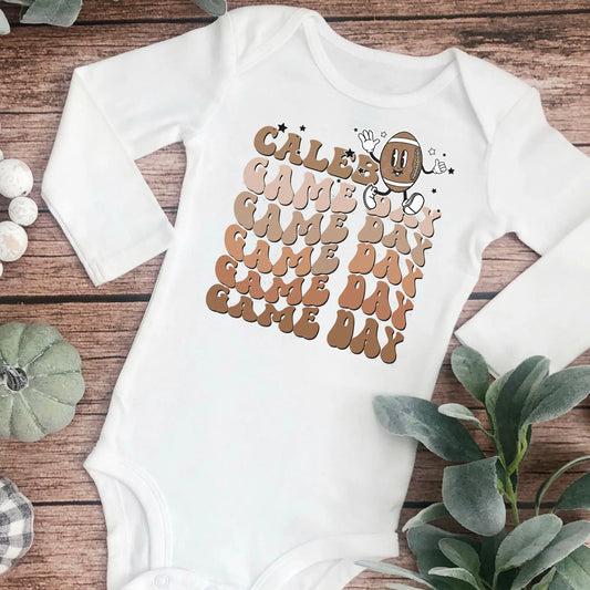 Football Game Day Onesie - Personalized - Amazing Faith Designs