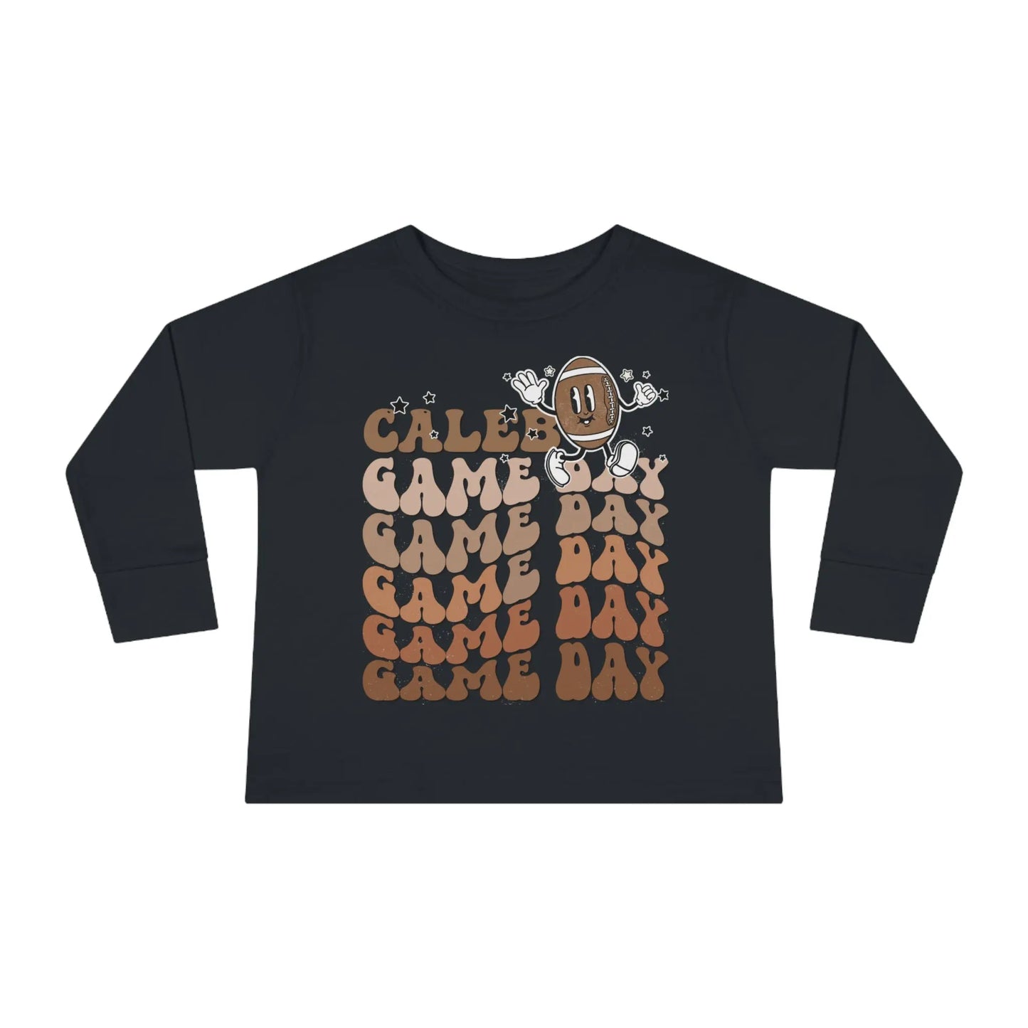 Football Game Day Toddler Long Sleeve Tshirt - Amazing Faith Designs
