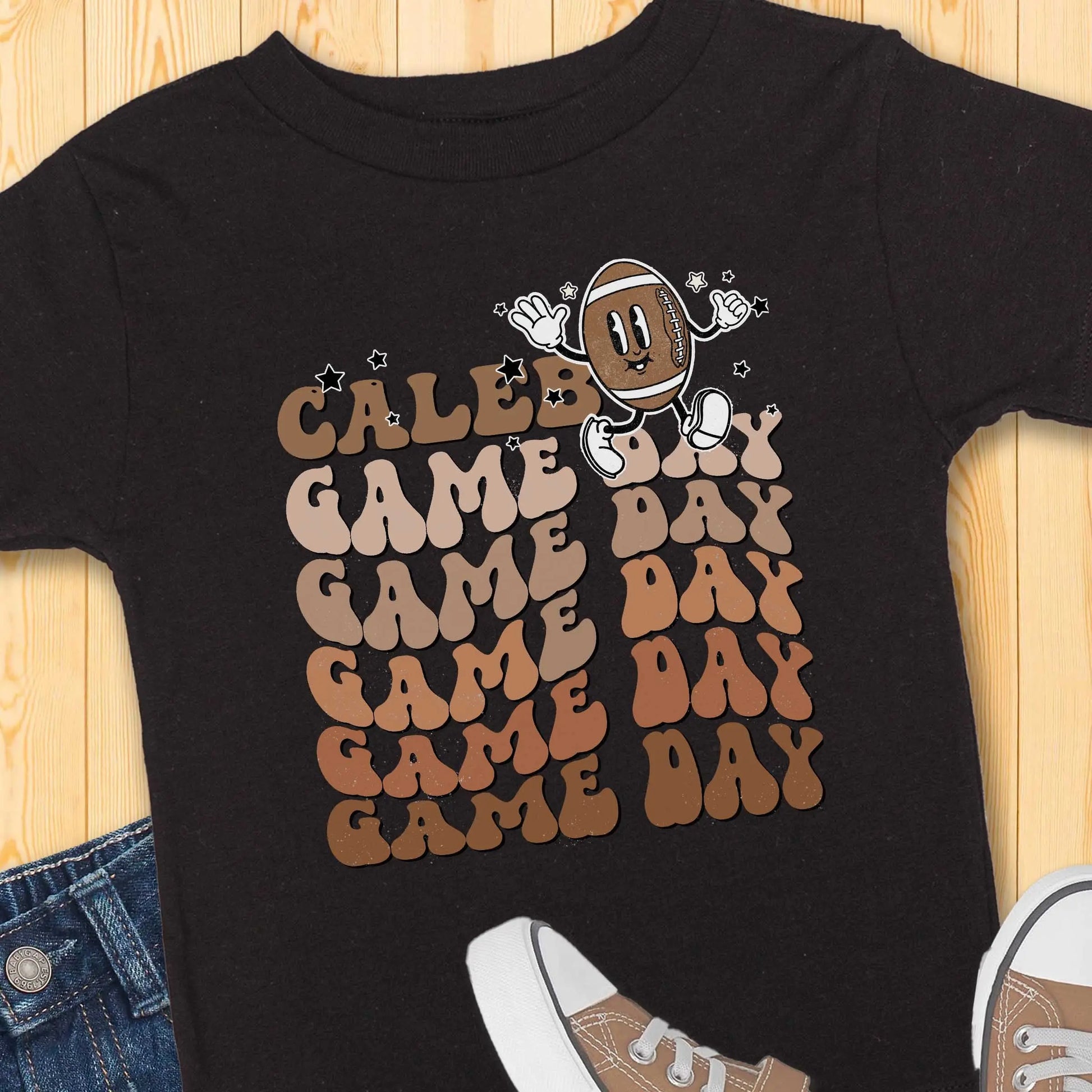 Football Game Day Toddler Shirt Amazing Faith Designs