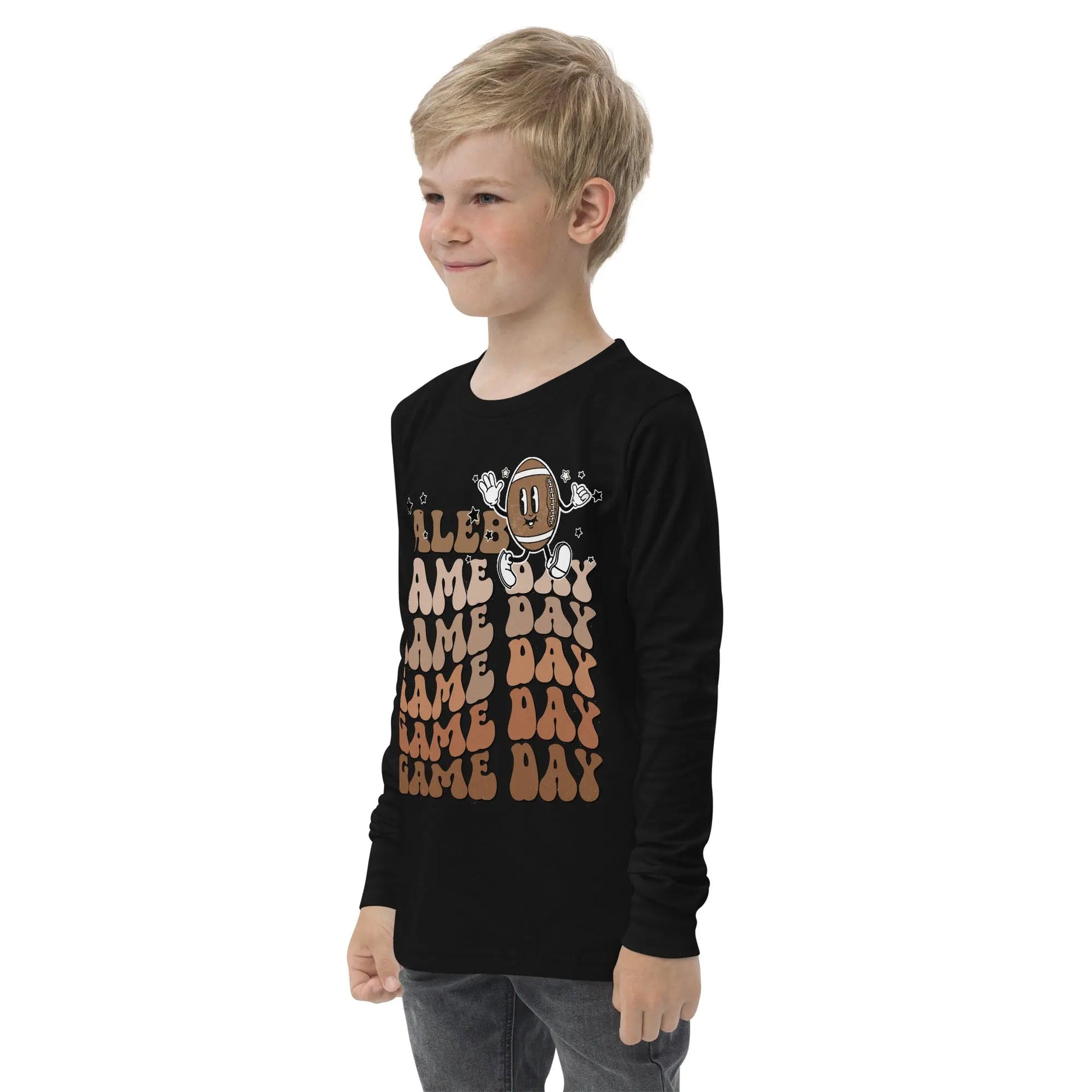 Football Game Day Youth long sleeve T-shirt - Amazing Faith Designs
