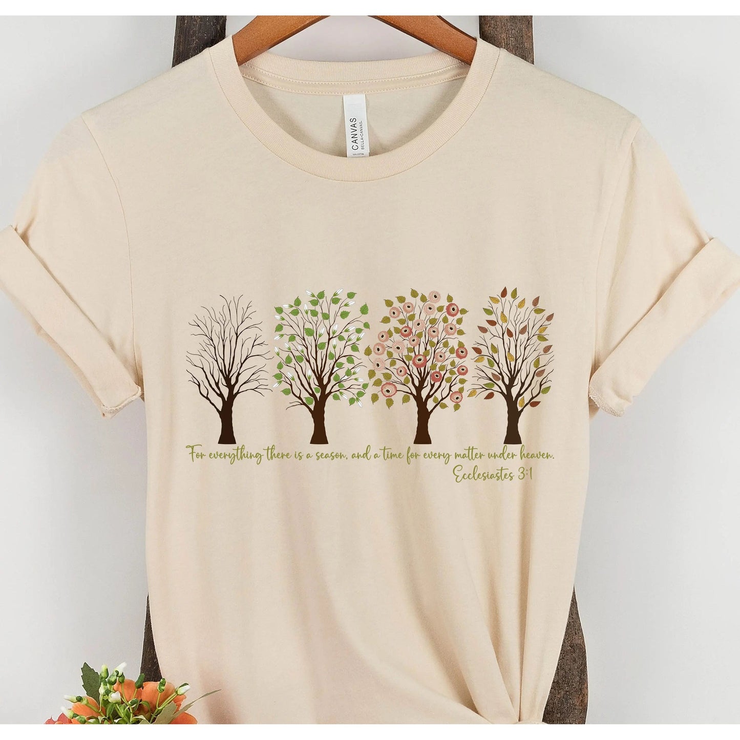 Four Seasons Scripture T-shirt, Nature Shirt, Christian Shirt Amazing Faith Designs