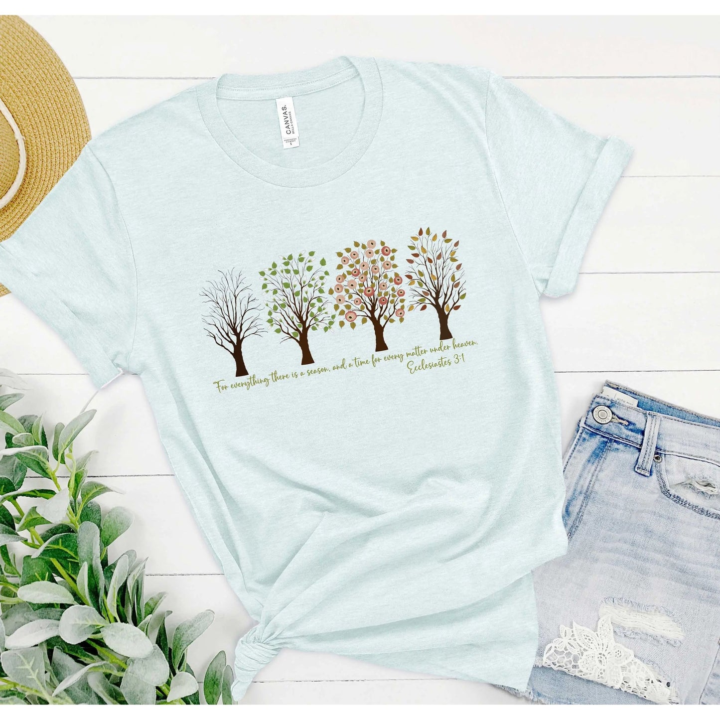 Four Seasons Scripture T-shirt, Nature Shirt, Christian Shirt Amazing Faith Designs