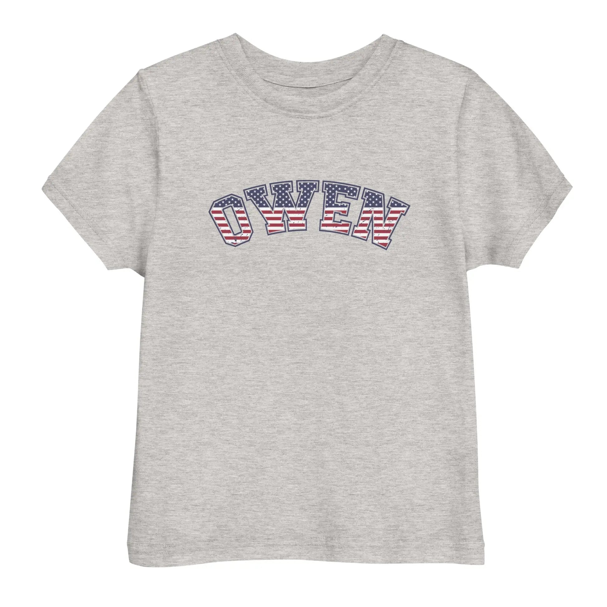 Fourth of July Name Toddler t-shirt Amazing Faith Designs