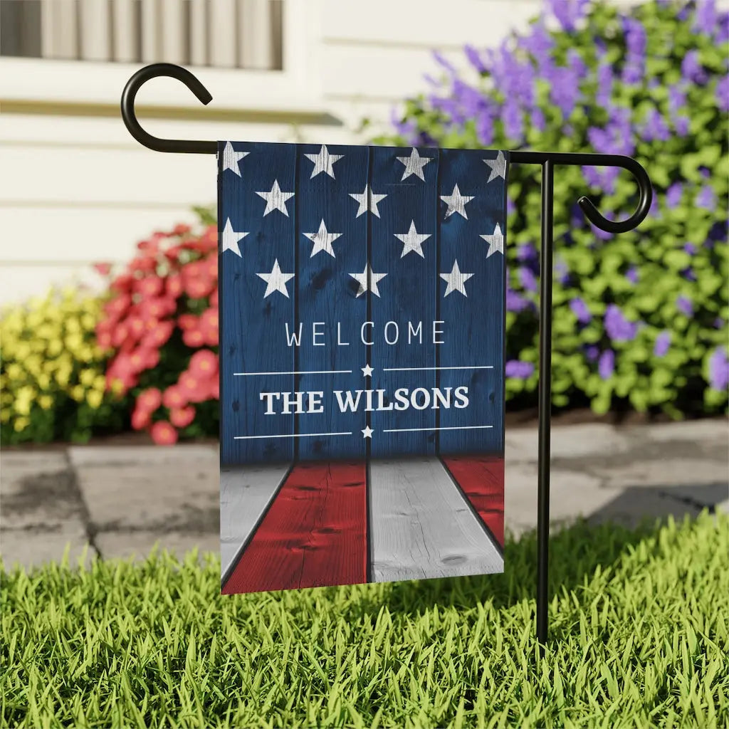Fourth of July Personalized Garden Flag - Amazing Faith Designs