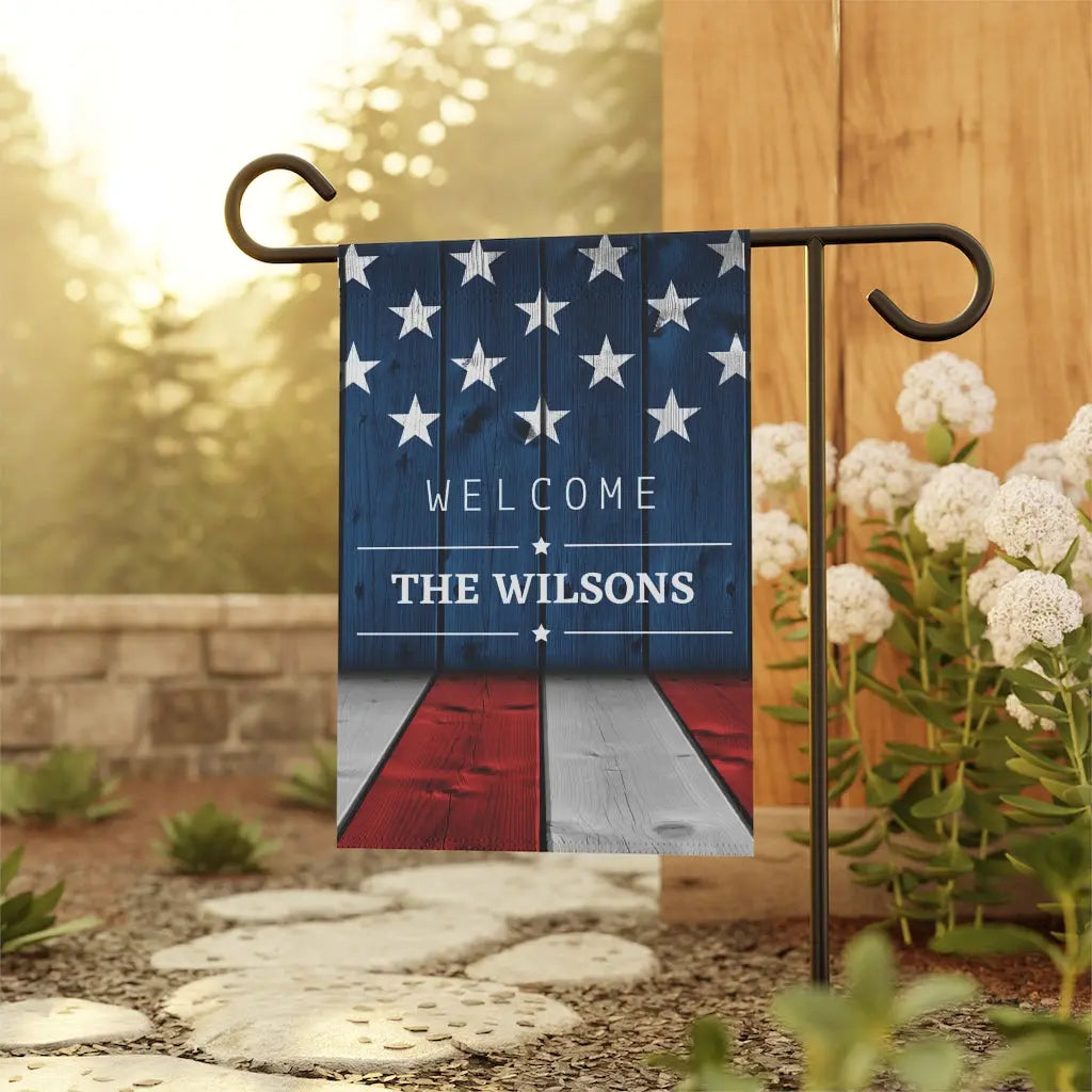 Fourth of July Personalized Garden Flag - Amazing Faith Designs