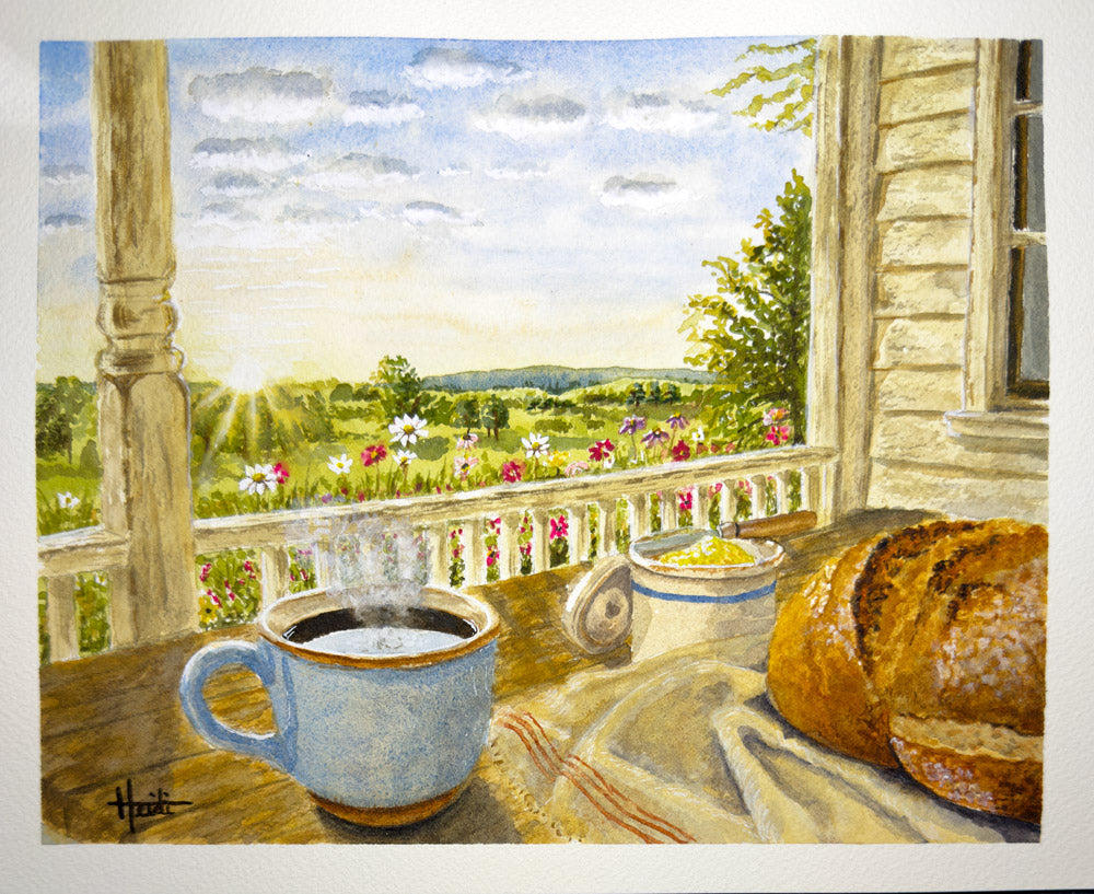 From the Porch | Original Sourdough Watercolor Painting & Fine Art Prints