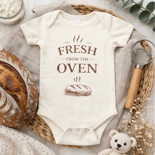 Fresh From The Oven Baby Onesie - Amazing Faith Designs